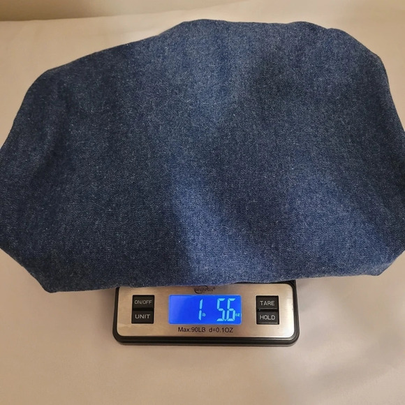 Handmade Geometric Lined Cottage Core Chambray Dress sz M/L - Picture 7 of 7